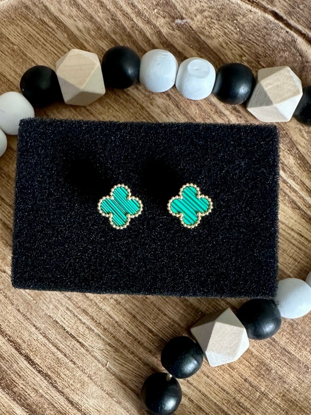 Green Clover Stainless Steel
Gold Plated Stud Earrings -  NWT